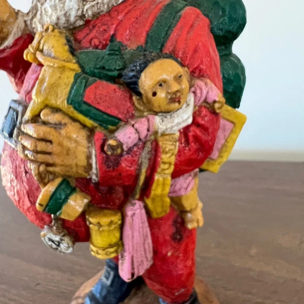 Vintage Style 1881 Santa Claus Figurine Father Christmas Rustic Holiday Decor